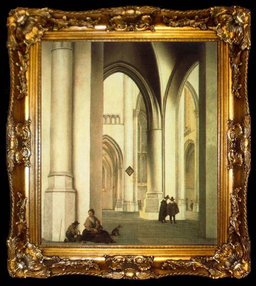 framed  Pieter Jansz Saenredam interior of the st.bavo church,haarlem, ta009-2